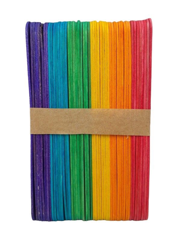 50pc 6&quot; Jumbo Craft Sticks Color