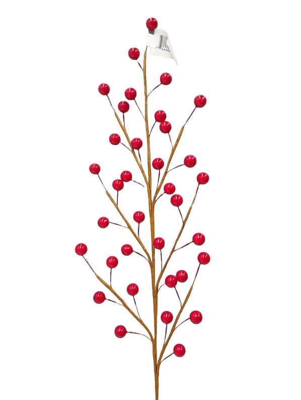 1pc 19&quot; Berry Spray w/35 Berries Red