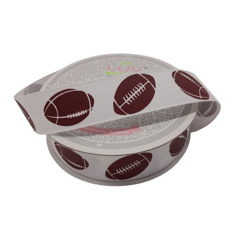 7/8&quot;x10yd Grosgrain Football Ribbon