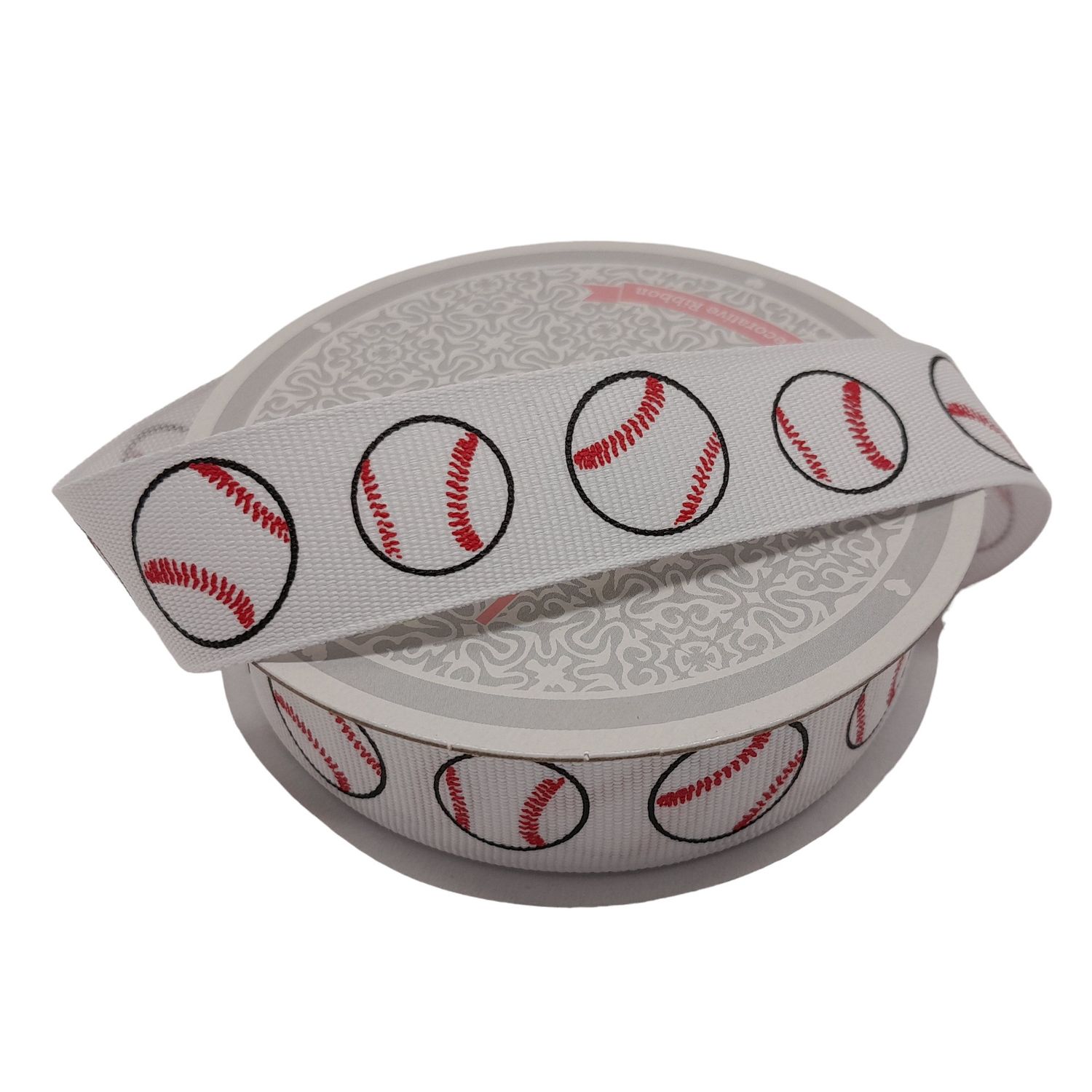 7/8&quot;x10yd Grosgrain Baseball Ribbon