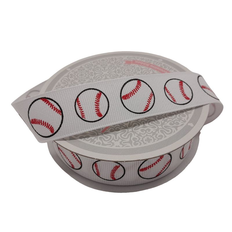 7/8&quot;x10yd Grosgrain Baseball Ribbon