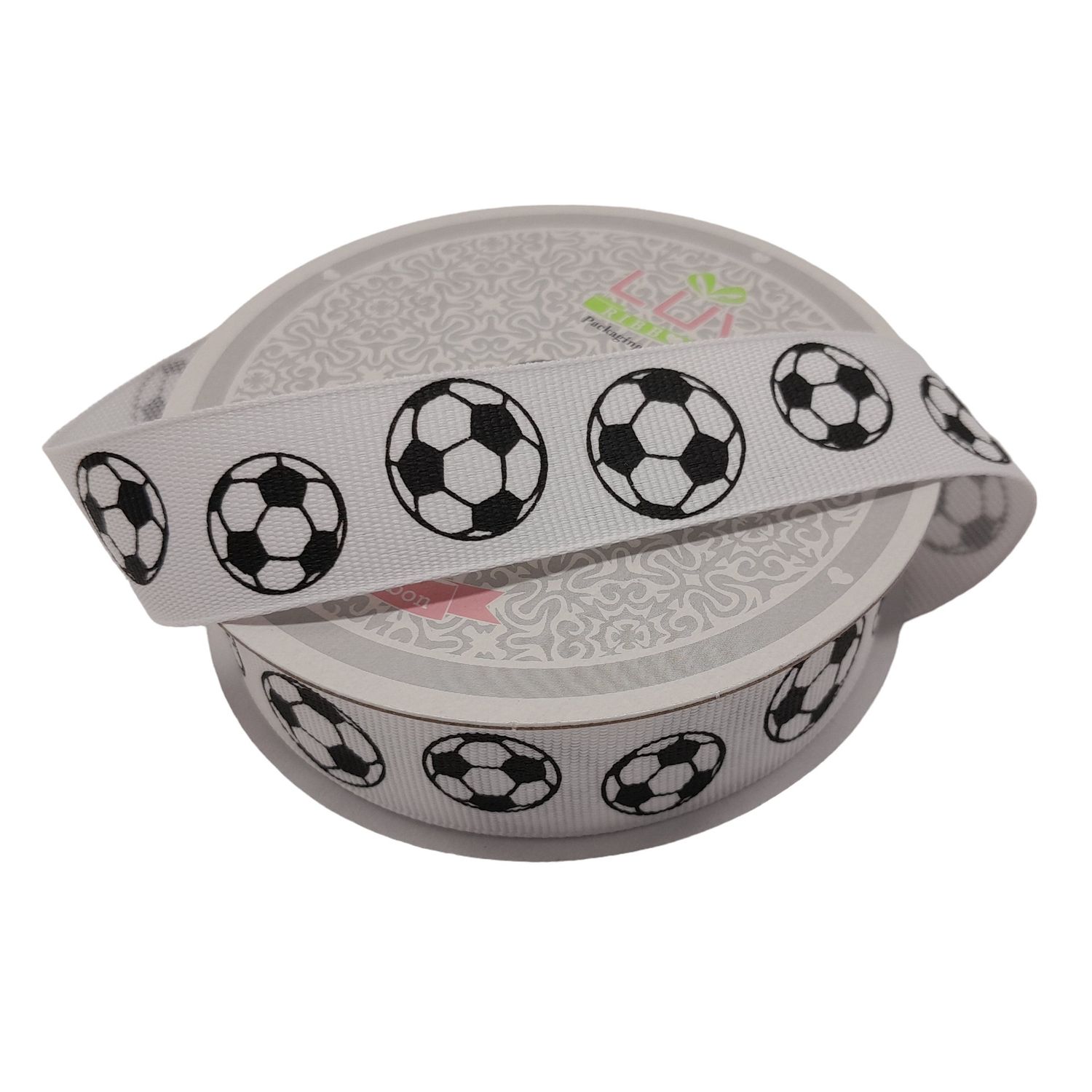 7/8&quot;x10yd Grosgrain Soccer Ribbon