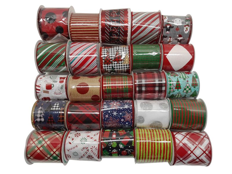 4&quot;x10yd Assorted Wired Ribbon