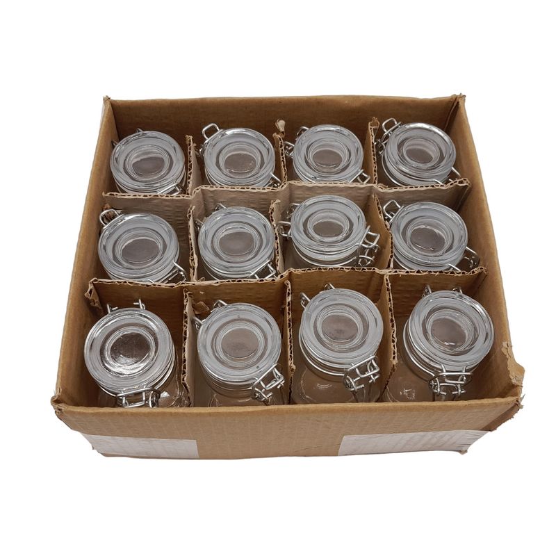 12pc 2&quot;x3&quot; Square Jar (Glass)