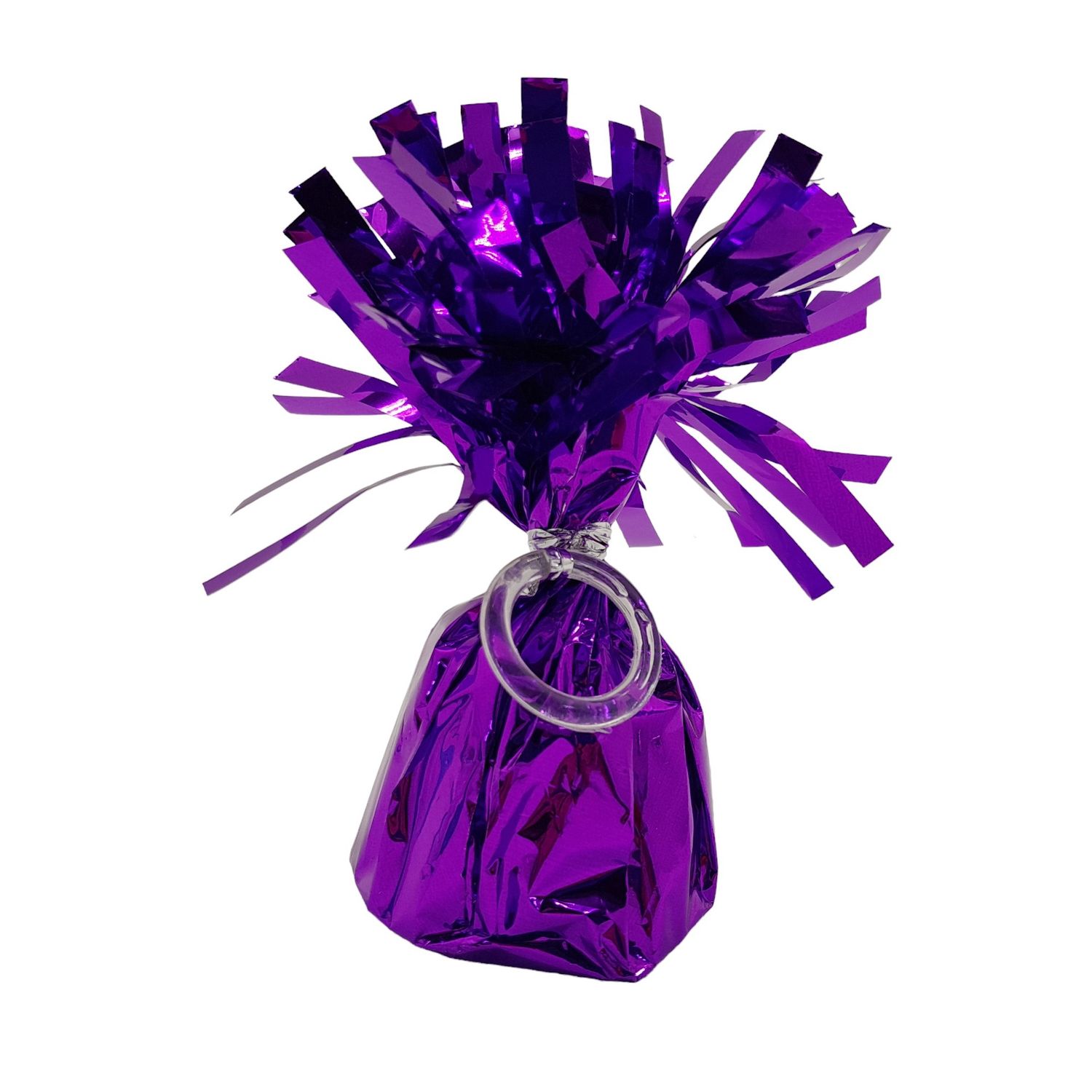 5oz 2.5&quot;x5&quot; Metallic Foil Balloon Weight Purple