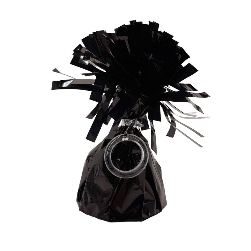 5oz 2.5&quot;x5&quot; Metallic Foil Balloon Weight Black