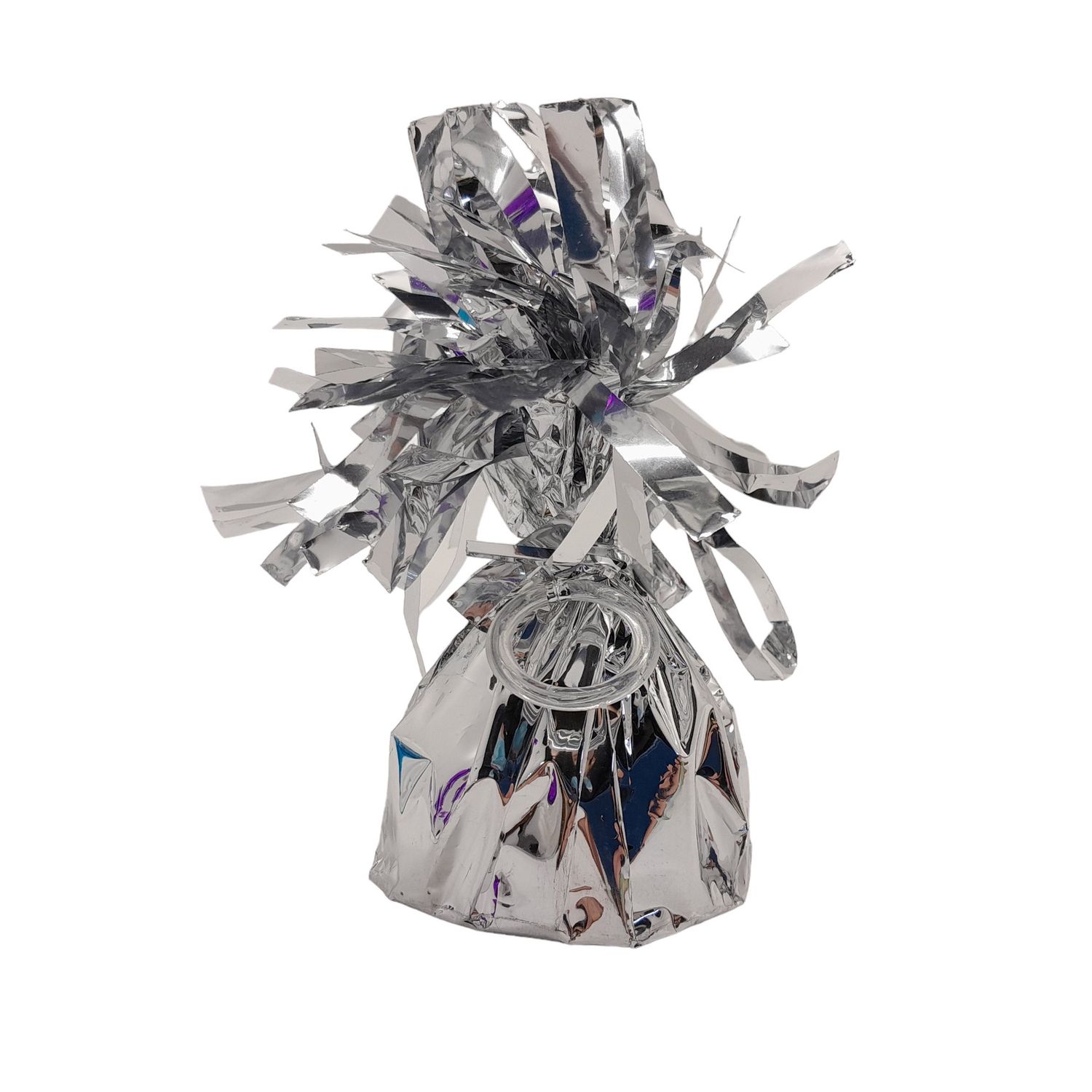 5oz 2.5&quot;x5&quot; Metallic Foil Balloon Weight Silver