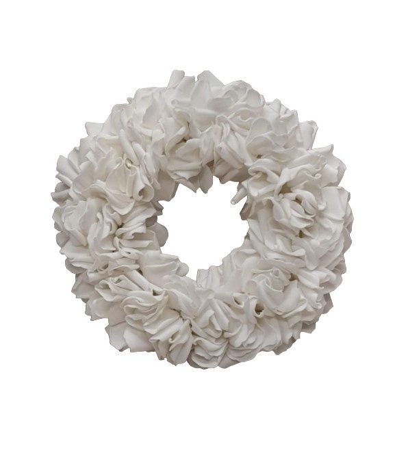 10&quot; Foam Flower Wreath White