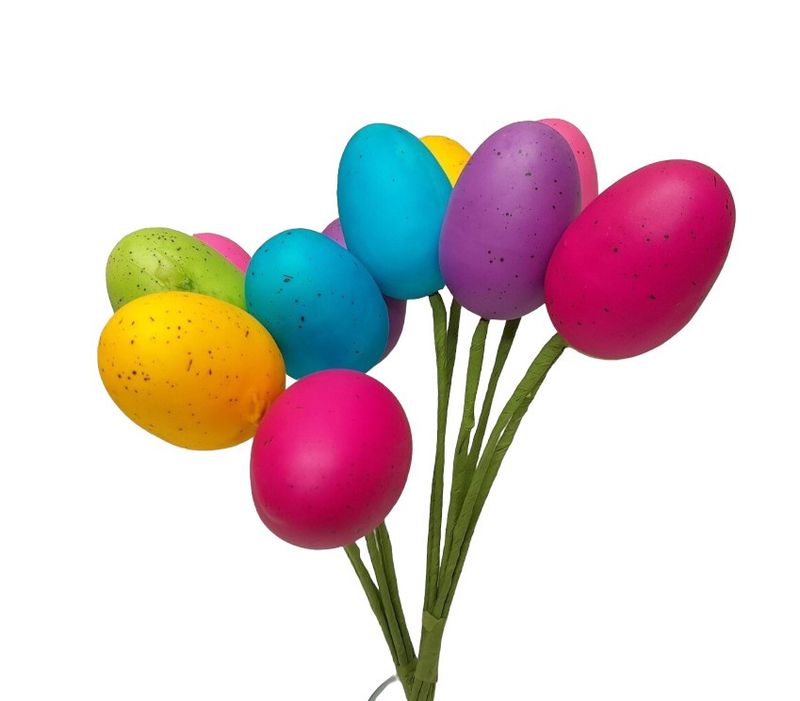 12pc 2.5&quot; Easter Egg Pick Bundle Multi