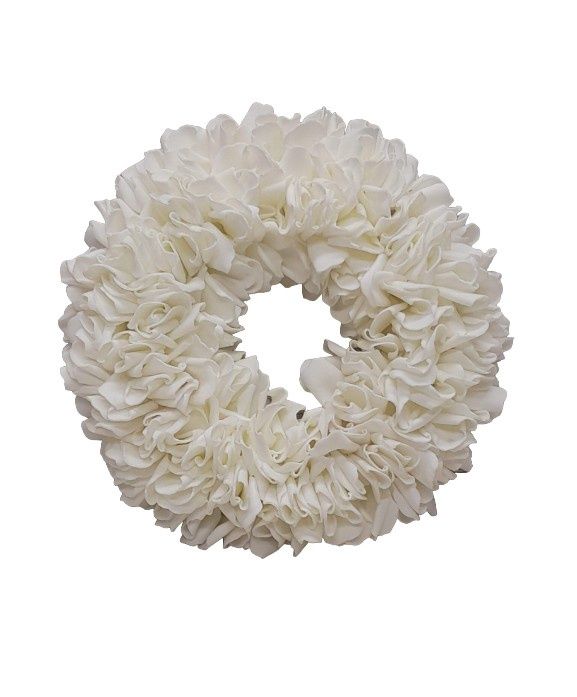 10&quot; Foam Flower Wreath Cream