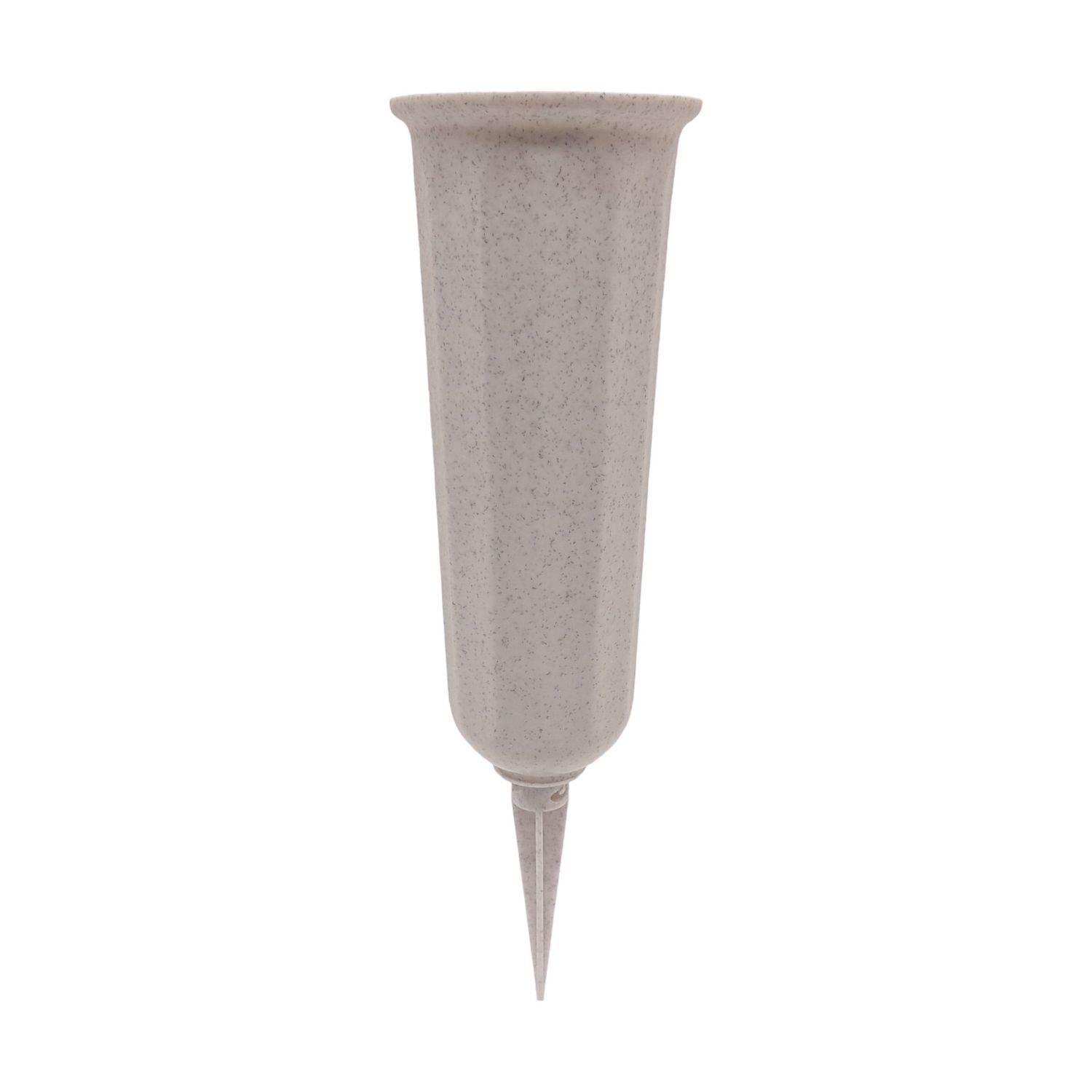 9.5&quot; Plastic Cemetery Vase w/2.75&quot; Opening Stone