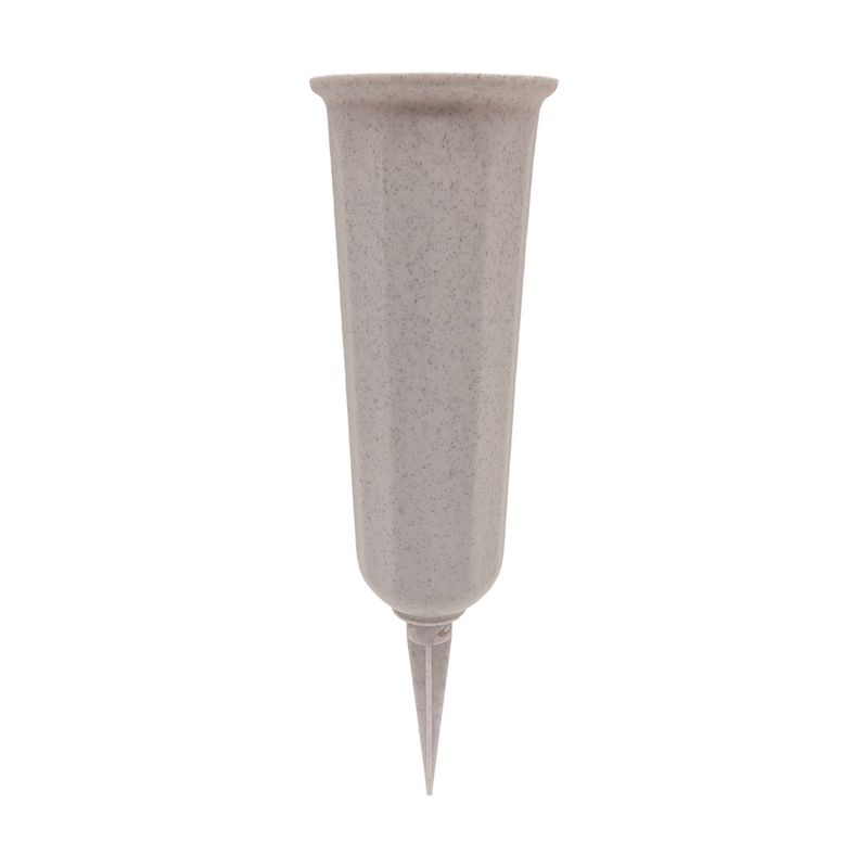 9.5" Plastic Cemetery Vase w/2.75" Opening Stone 9.5" Plastic Cemetery Vase w/2.75" Opening Stone