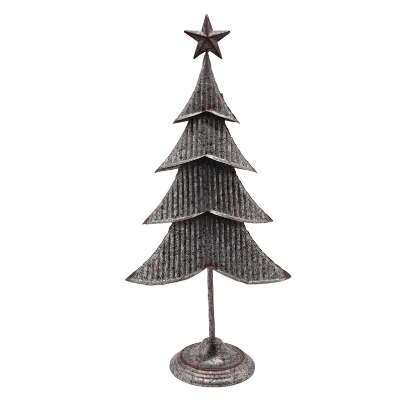 22.75&quot;x11&quot; Galvanized Christmas Tree