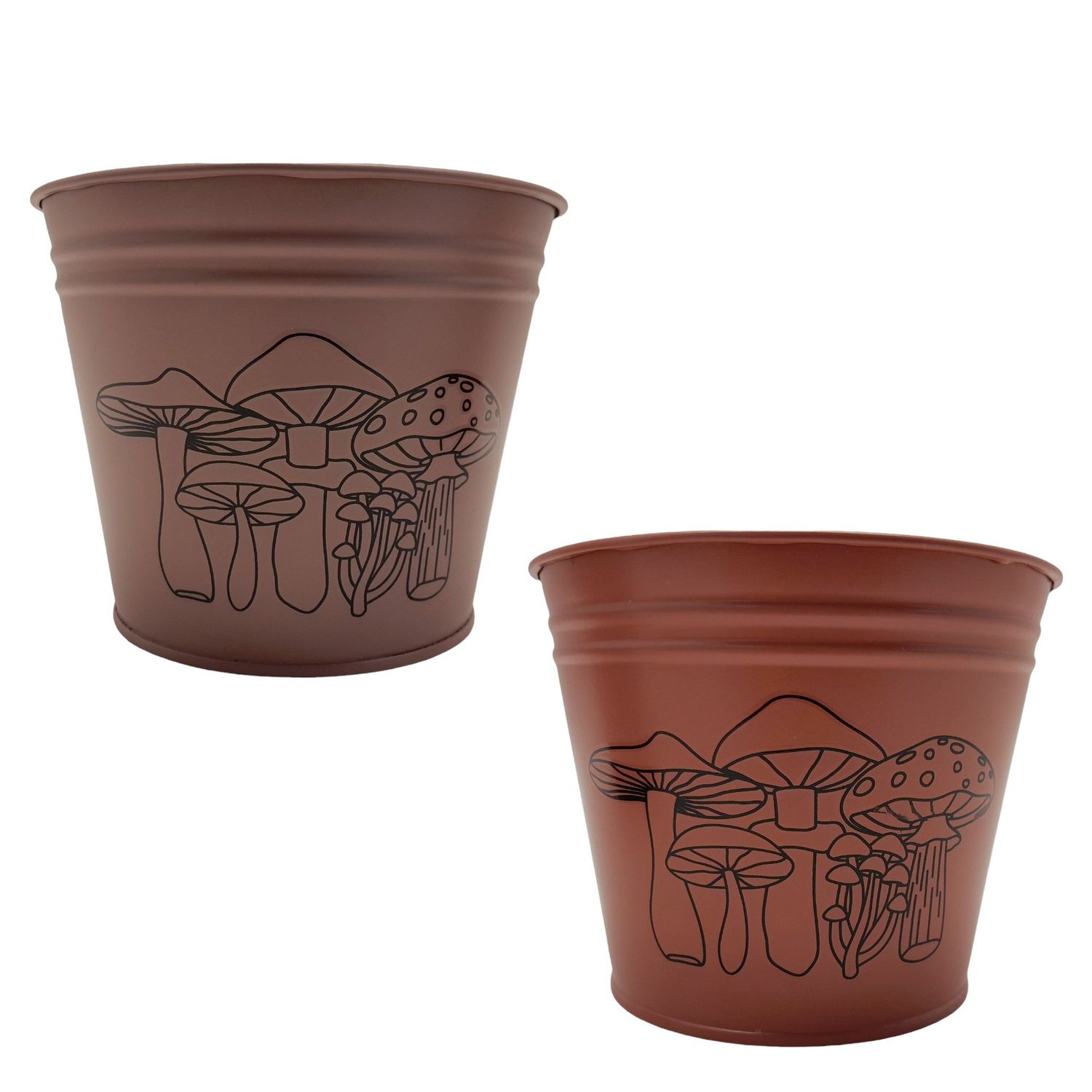 4.9&quot;x4&quot; Toadstool Tin Bucket w/4.6&quot; Opening &amp; Liner Assorted