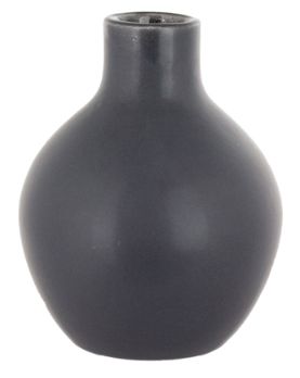 3.6&quot;x4.6&quot; Mod Bauble Vase w/1&quot; Opening Charcoal (Ceramic)