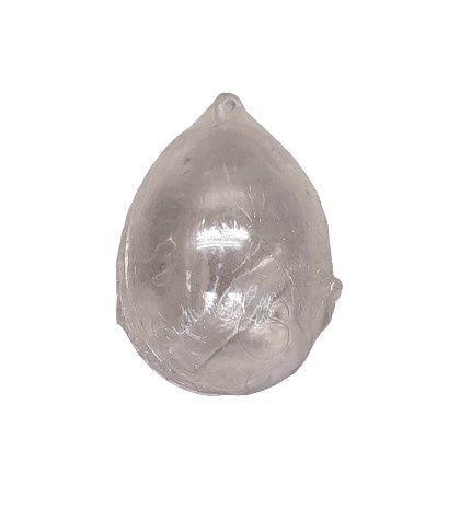 60mm DIY Plastic Egg Snap-On Ornament Clear