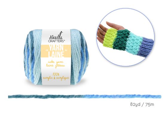 50g - Approx. 82yd 100% Acrylic Cake Yarn Ball Dyed Sky