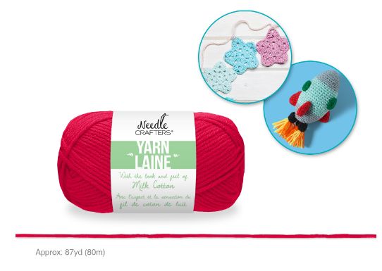 50g - Approx. 87yd 100% Acrylic Milk Cotton Yarn Really Red
