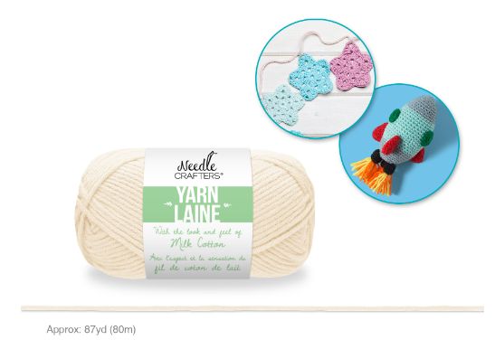 50g - Approx. 87yd 100% Acrylic Milk Cotton Yarn Ivory