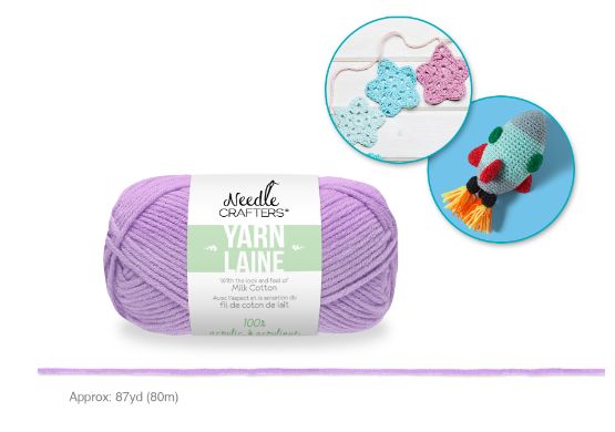 50g - Approx. 87yd 100% Acrylic Milk Cotton Yarn Lilac