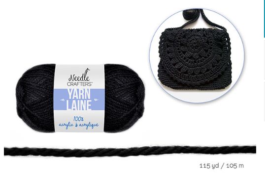 50g - Approx. 115yd 100% Acrylic Standard Yarn Dyed Black