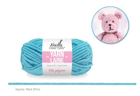 50g - Approx. 58yd 100% Polyester Soft Chenille Yarn Baby Blue