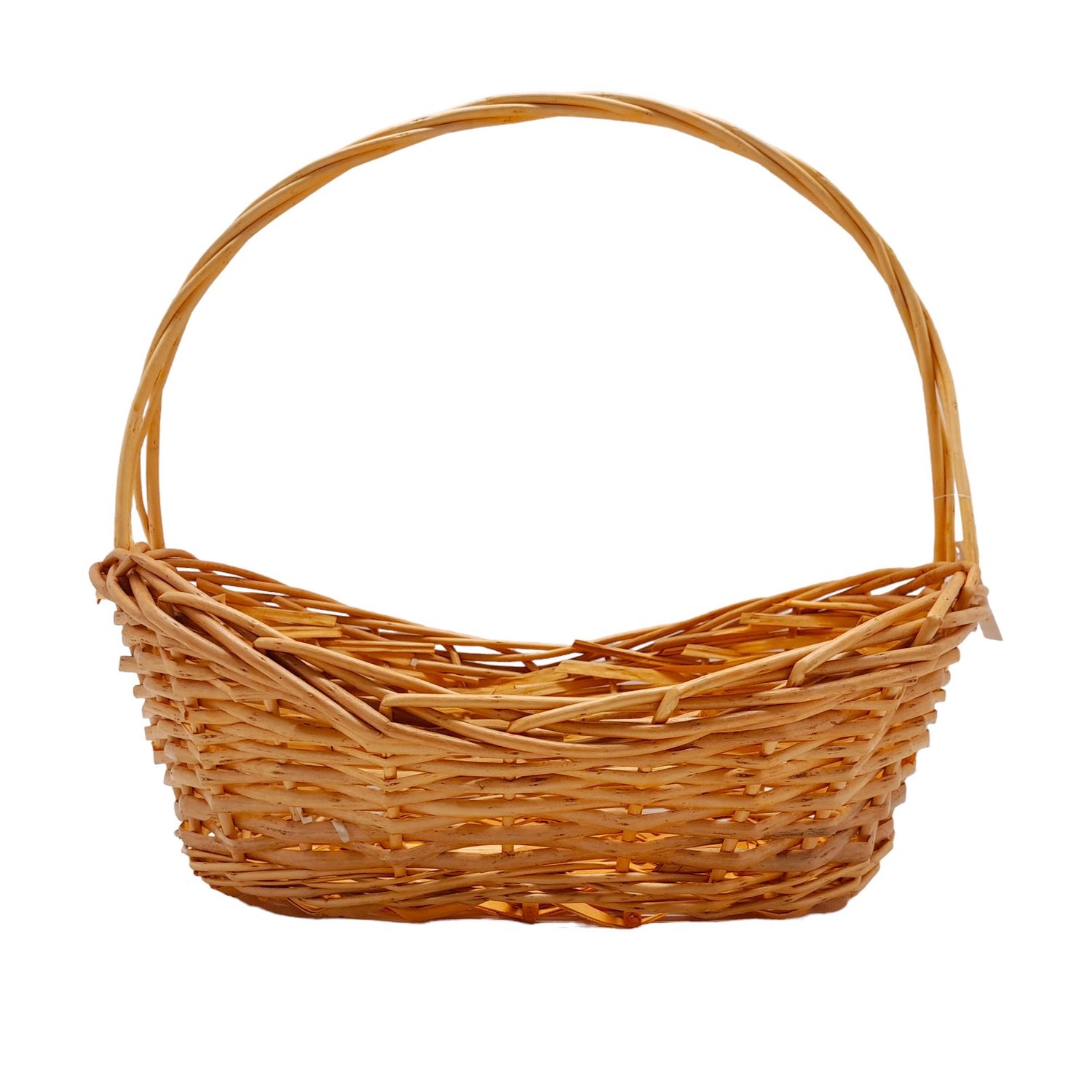 *Single Handle Oval Basket w/Scoop Natural