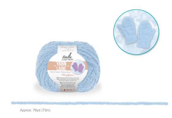 50g - Approx. 79yd 100% Polyester Sherpa Fleece Yarn Ball Baby Blue