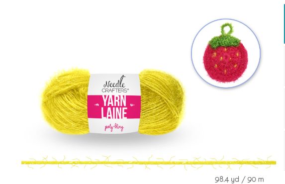 50g - Approx. 98.4yd 100% Polyester Bling Yarn Sunny Yellow