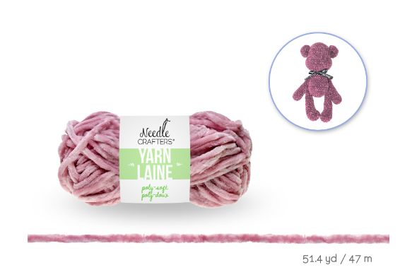 50g - Approx. 51yd 100% Polyester Poly-Soft Yarn Rose