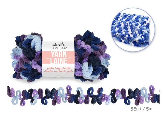 100g - Approx. 55yd 100% Polyester Jumbo-Loop Chenille Yarn Dusk
