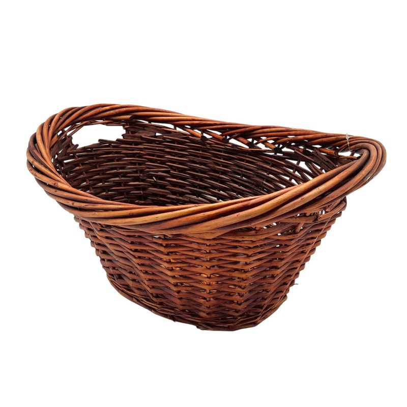 Double Handle Oval Basket Dk. Brown (SM) Double Handle Oval Basket Dk. Brown (SM)