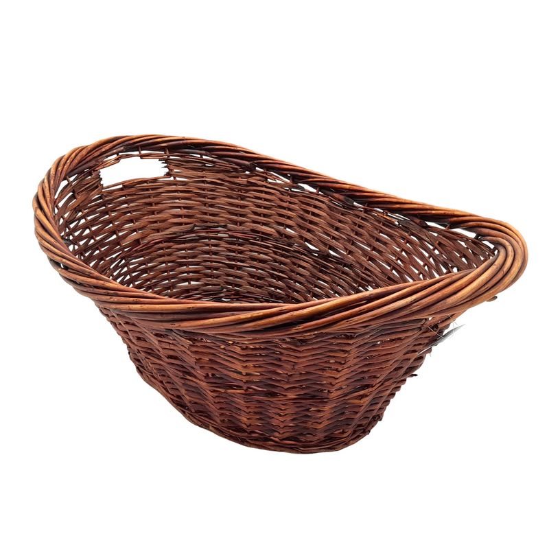 Double Handle Oval Basket Dk. Brown (LG) Double Handle Oval Basket Dk. Brown (LG)