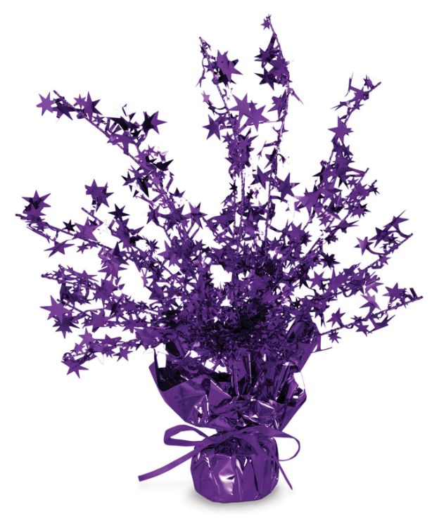 15" Metallic Foil Star Centerpiece Purple 15" Metallic Foil Star Centerpiece Purple