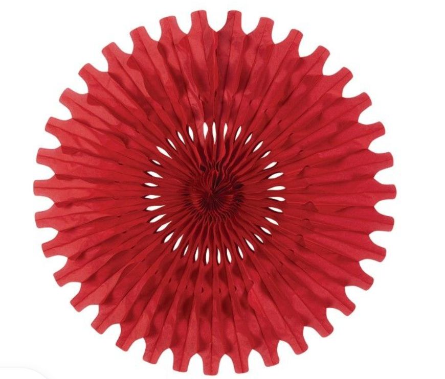 25&quot; Tissue Fan Red