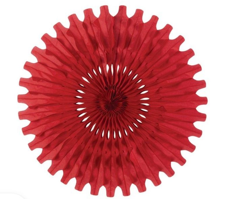 25&quot; Tissue Fan Red