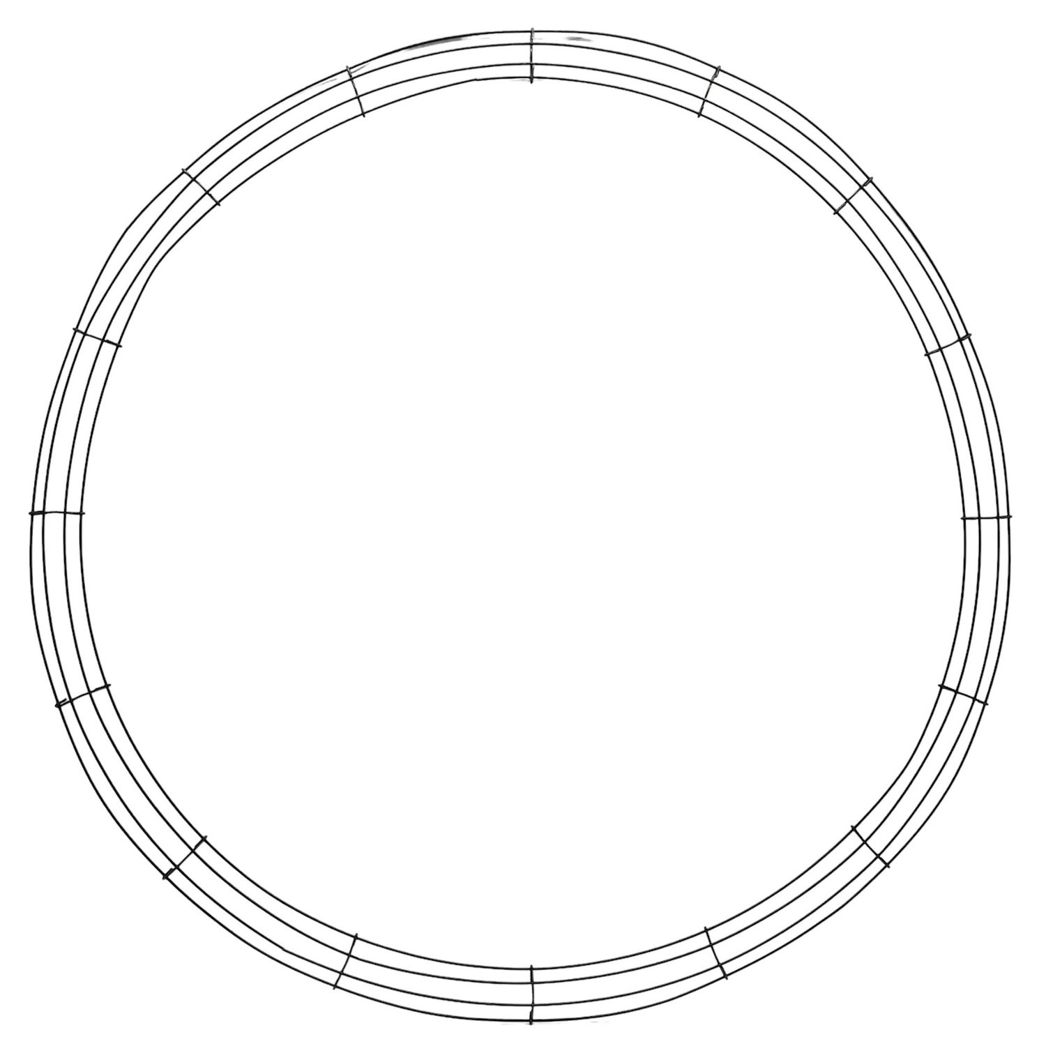 36" 4 Ring Wire Box Wreath Form