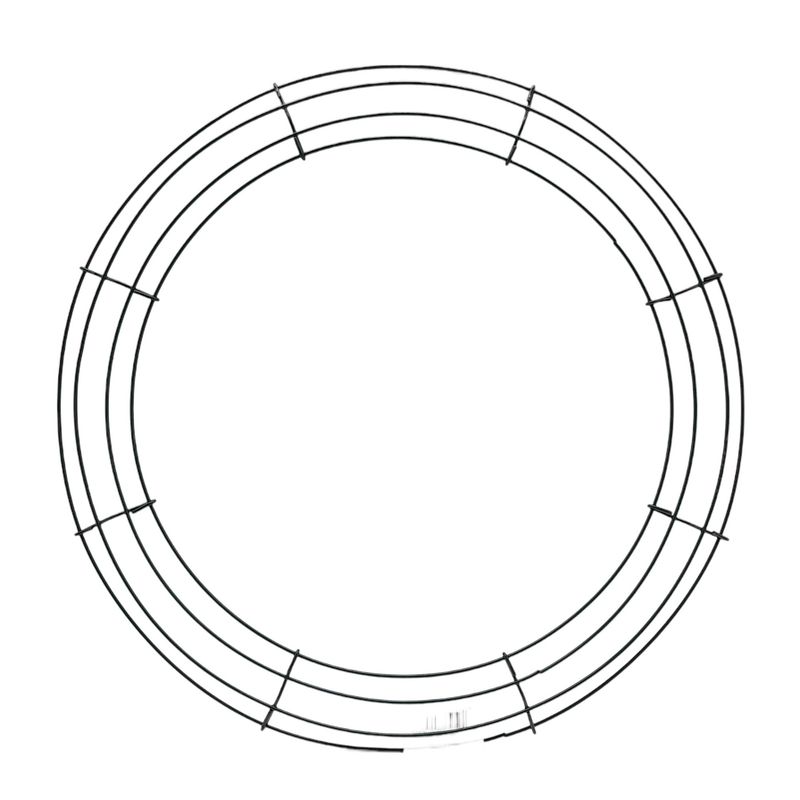 16&quot; 4 Ring Wire Box Wreath Form