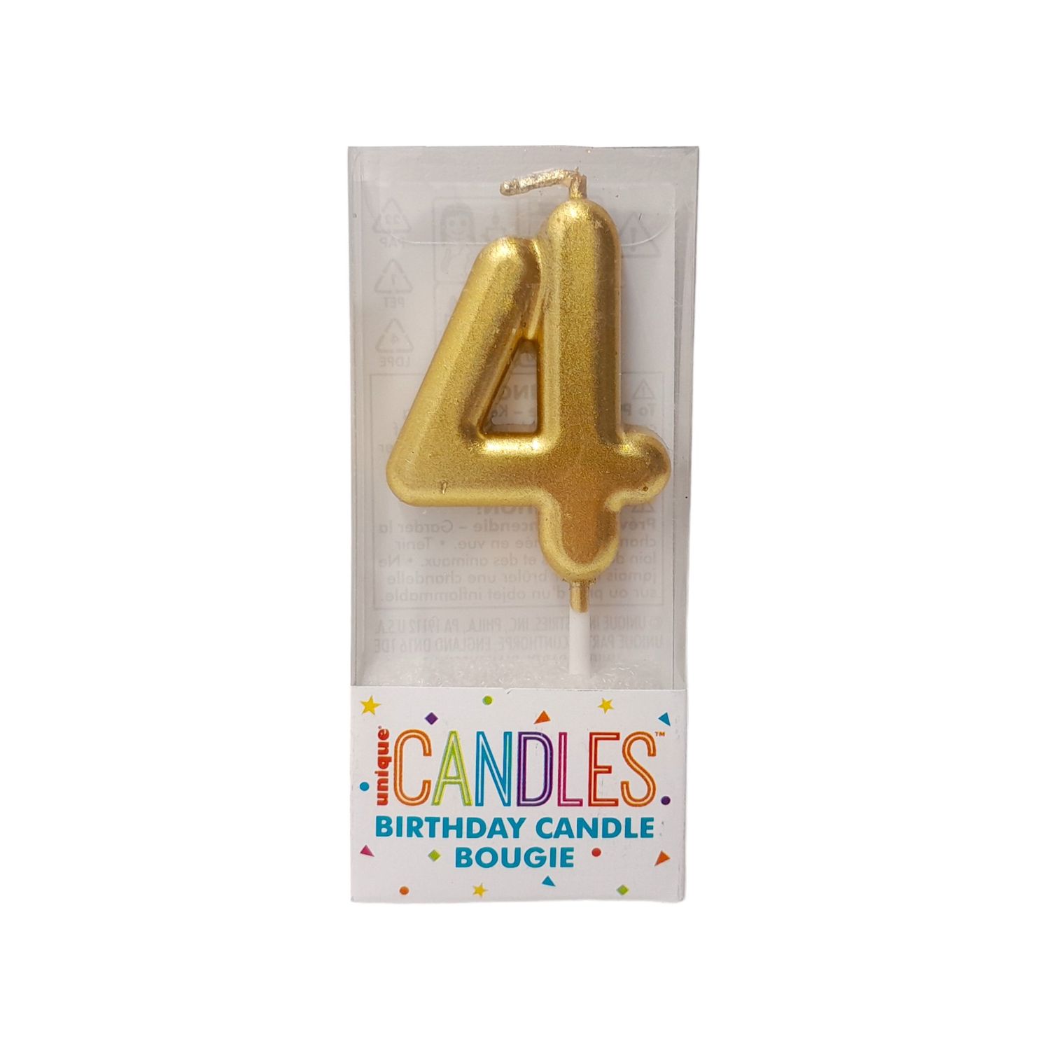 #4 Candle Gold 1.75&quot;