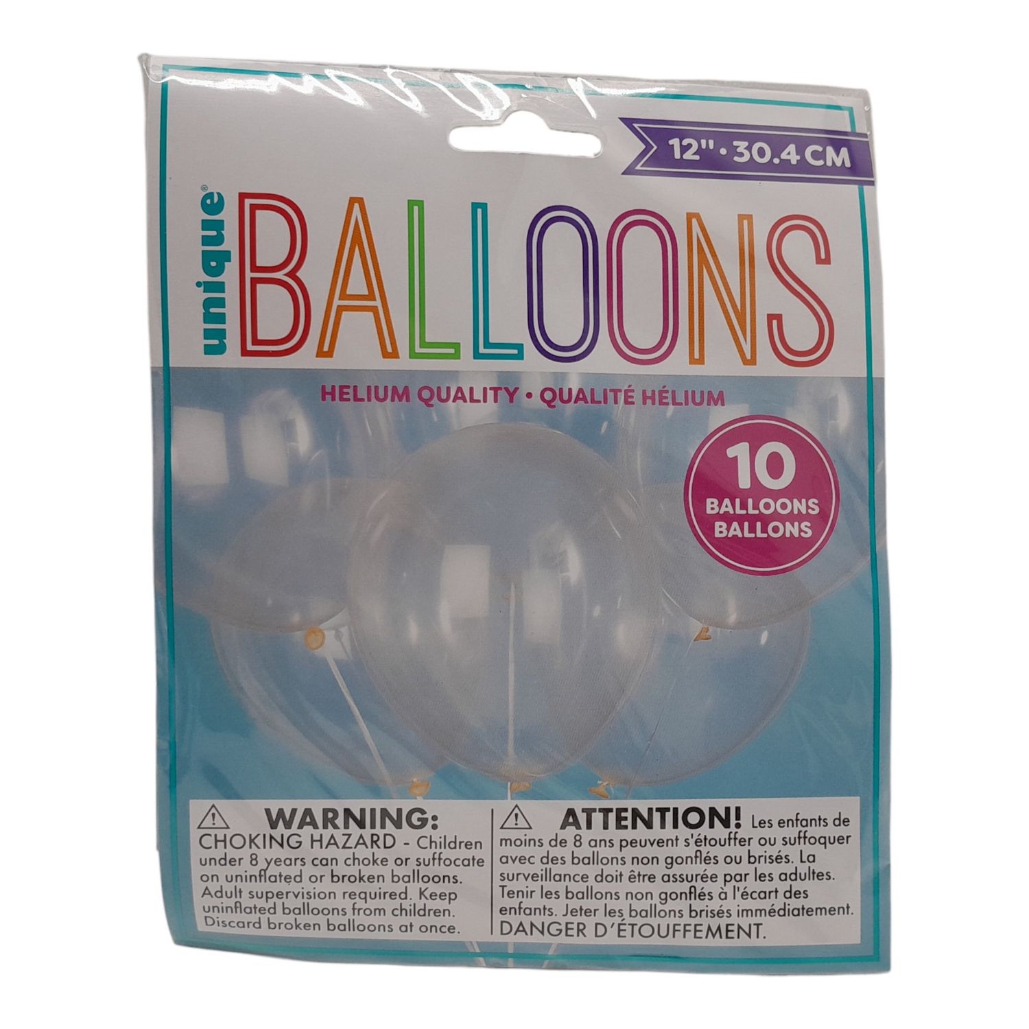 10pc 12&quot; Balloons Clear