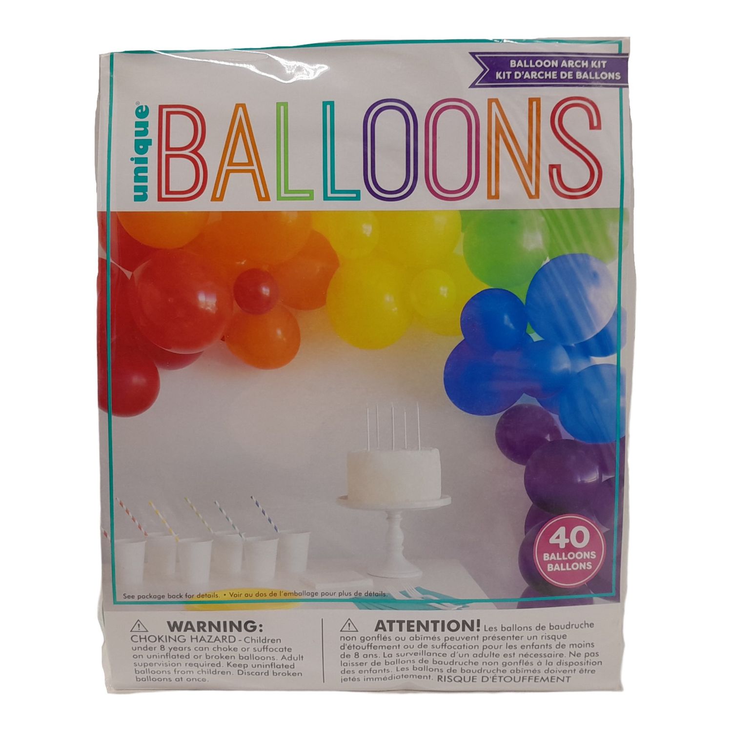 40pc Balloon Arch Kit Multi