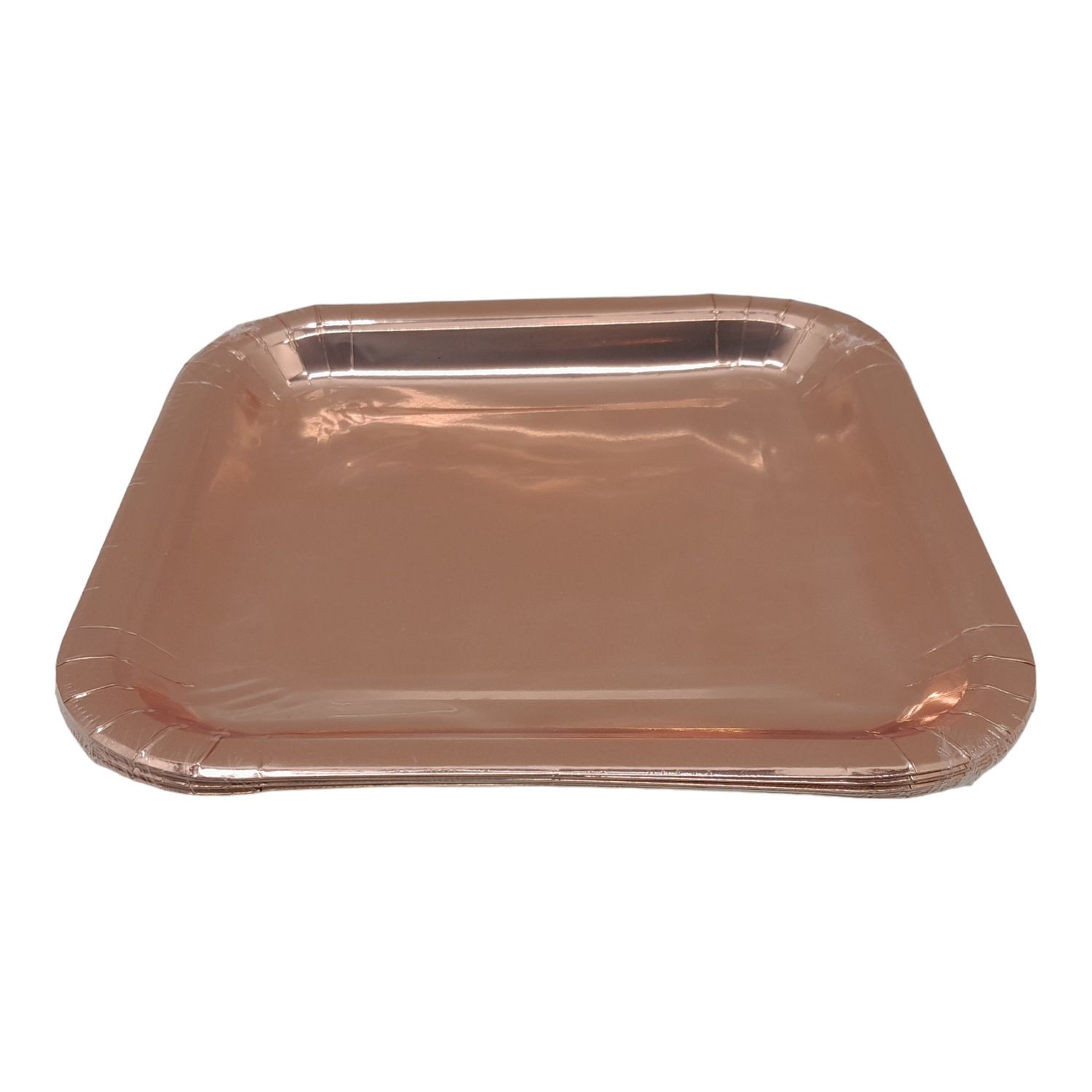 8pc 9" Square Plate Rose Gold