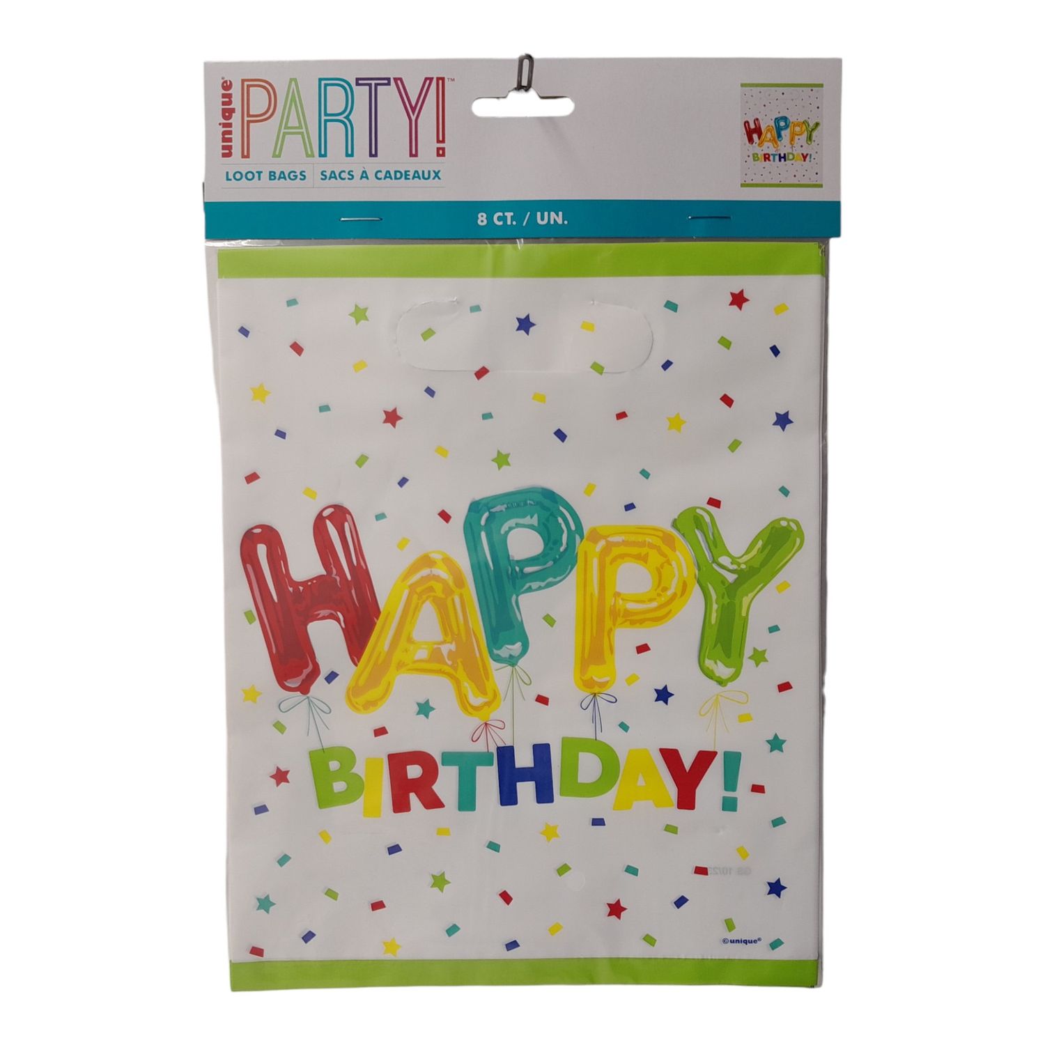 8pc 9&quot;x7.25&quot; Happy  Birthday Loot Bags