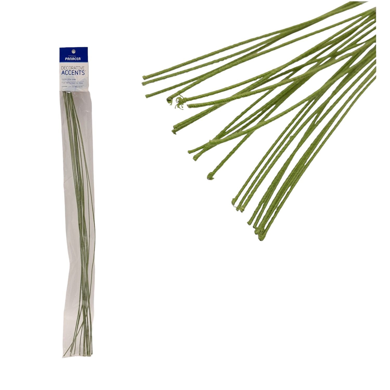 15pc 18" 20 Gauge Cloth Wire Green