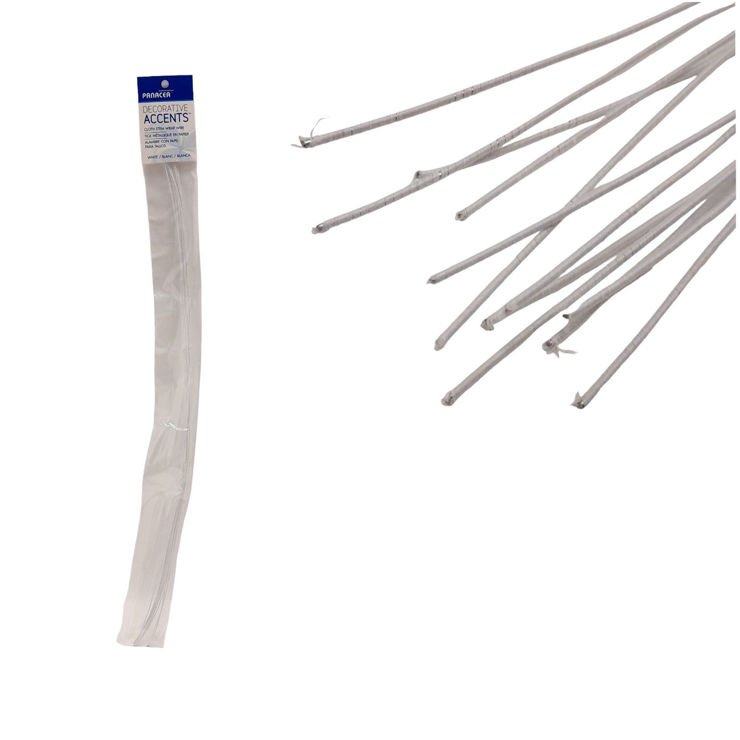 12pc 18" 32 Gauge Cloth Wire White