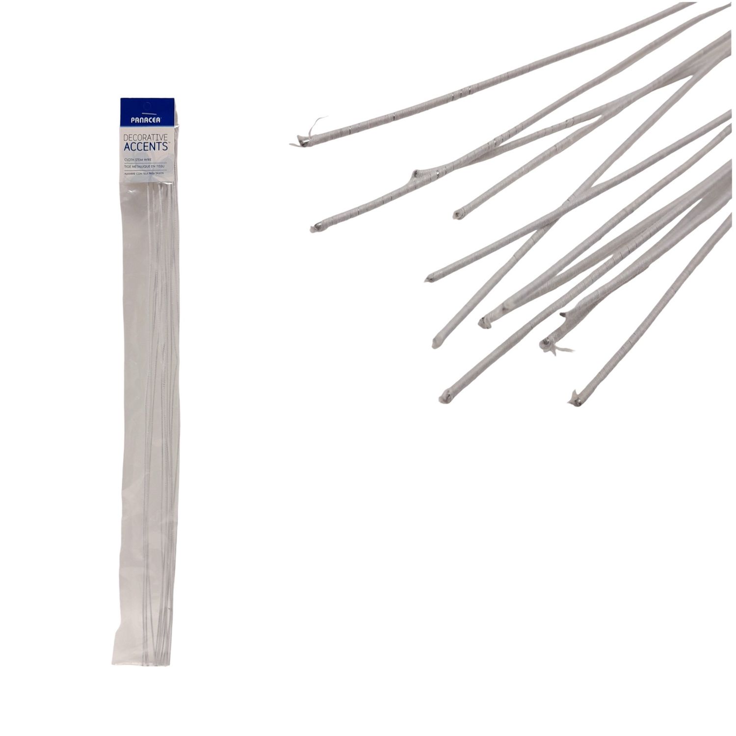 12pc 18" 18 Gauge Cloth Wire White