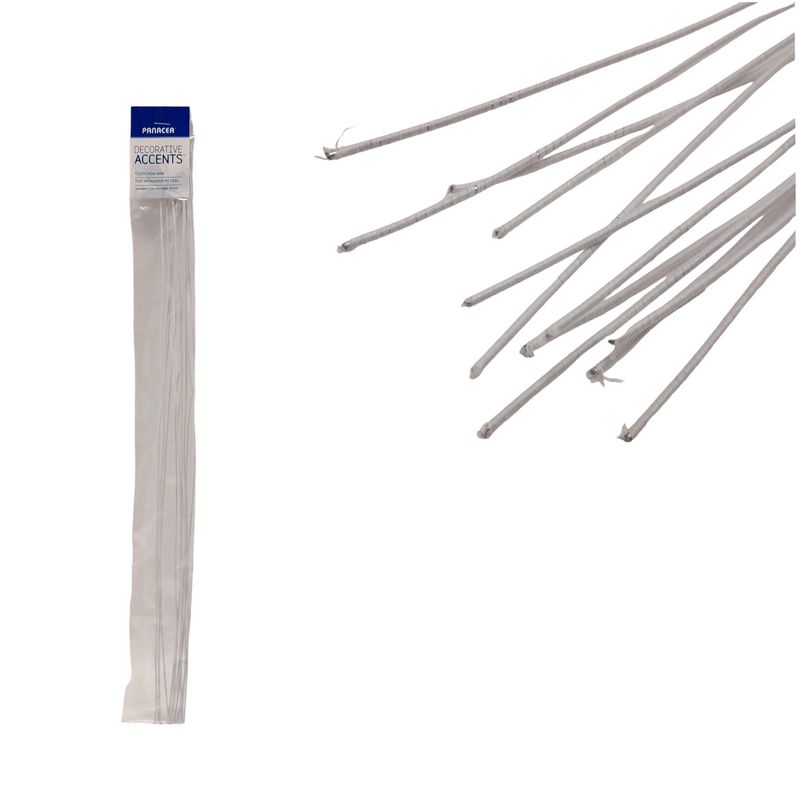 12pc 18" 18 Gauge Cloth Wire White