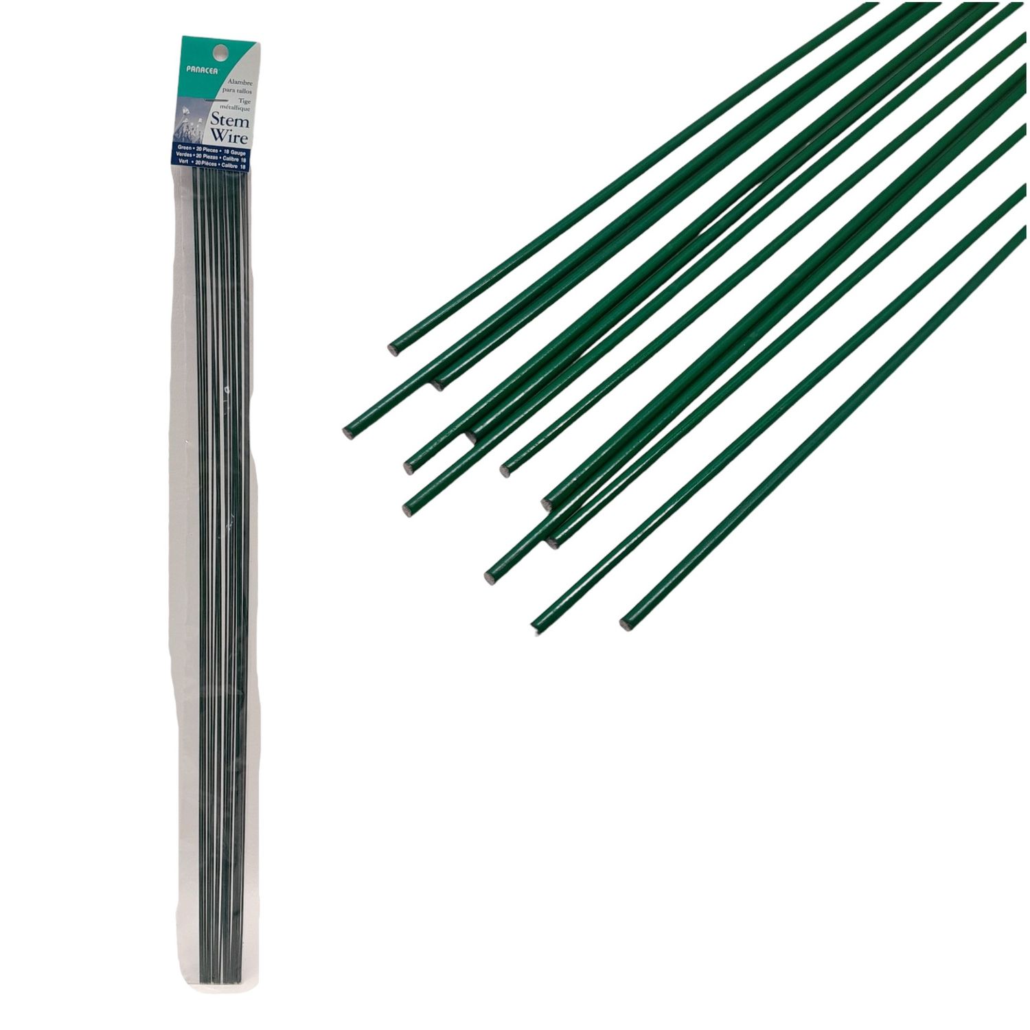 12pc 18" 18 Gauge Wrap Wire Green