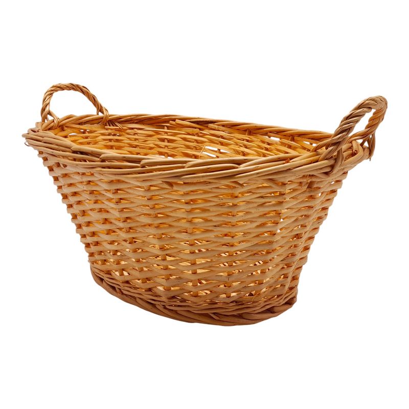 Double Handle Oval Basket Natural Double Handle Oval Basket Natural
