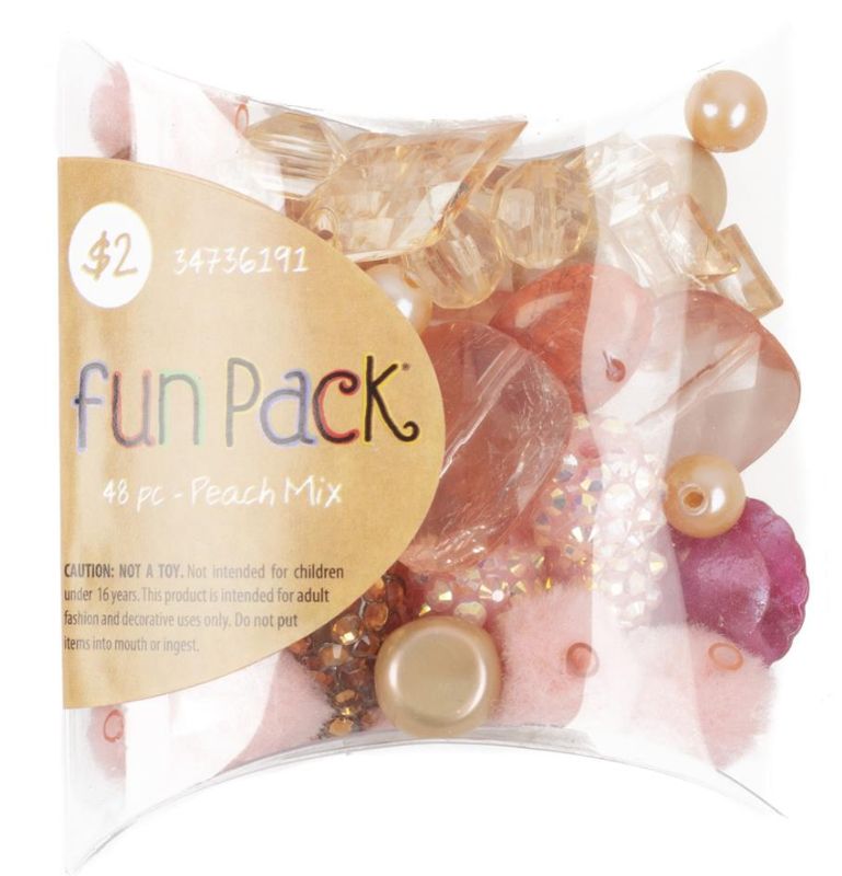 48pc Bead Peach Mix